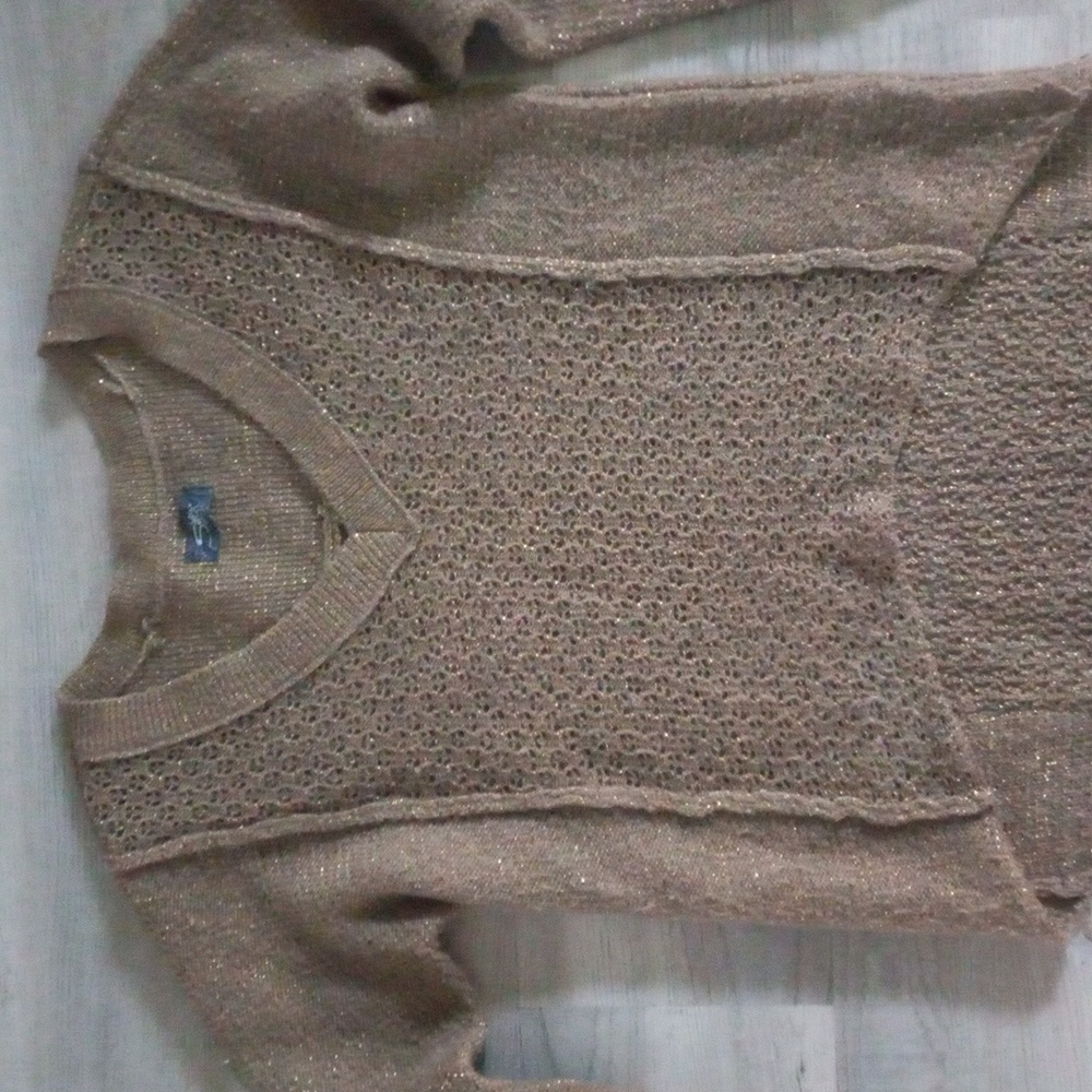 Ladies Silver L Gold Hi-Low Sweater - Picture 2 of 6